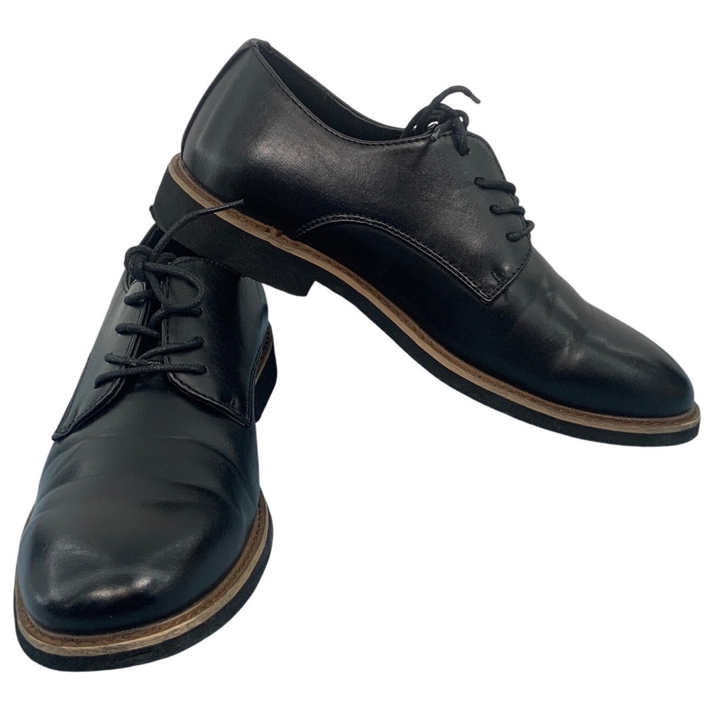 Deer Stags Denny Mens Black Simulated Leather Plain Toe Oxford Shoes Size 6.5 M - Picture 3 of 8